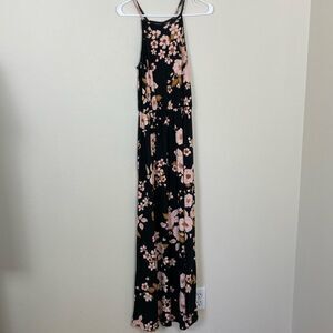 French Grey Maxi Sleeveless Dress Size Small